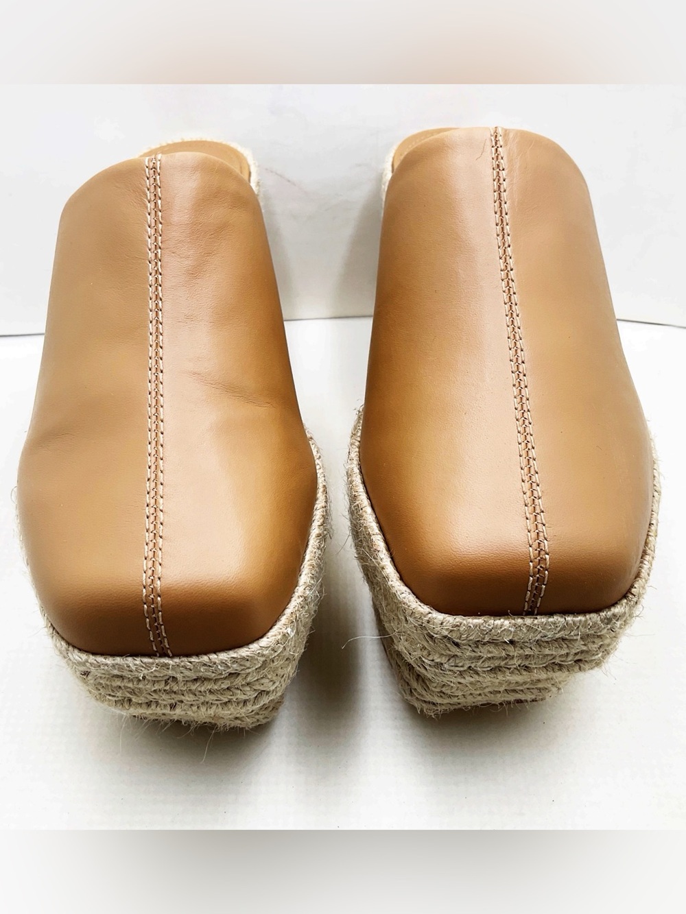 {Cult Gia} Lia Leather Espadrille Platform Mules - Picture 6 of 16